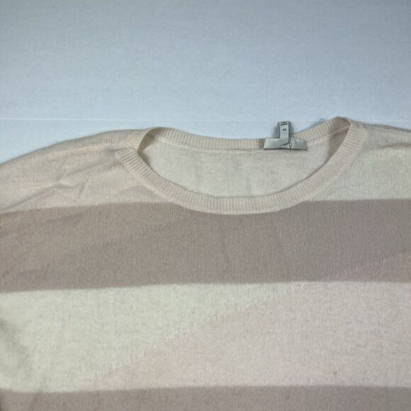 Joie Eloisa Cashmere Sweater Striped Long Sleeve Soft Knit Boxy Fit MEDIUM FLAW - Picture 3 of 12